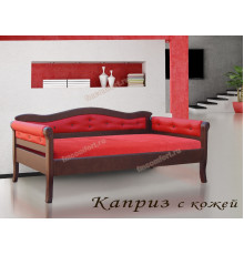 Кровать Каприз с кожей