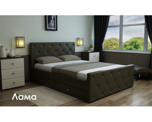 Кровать Лама (в обивке)