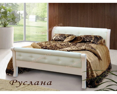 Кровать Руслана с кожей
