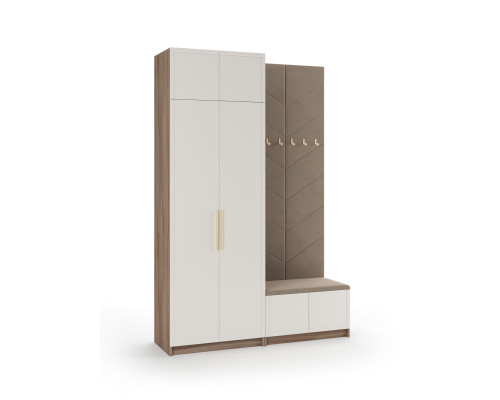 Прихожая  Luxury Lite 2 с мягким панно и сиденьем